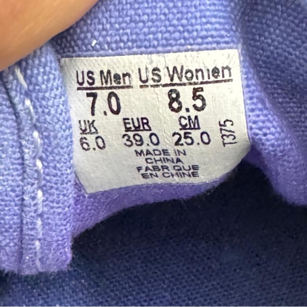 Vans Unisex Purple Shoes Size‎ M-7 W-8.5 - Picture 2 of 7